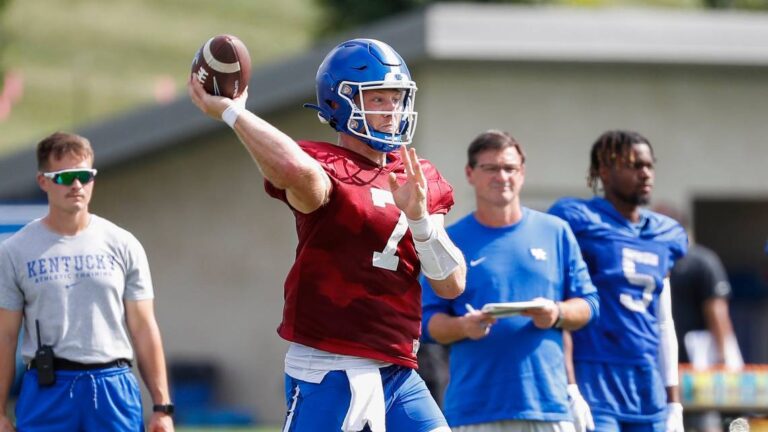Will Levis Kentucky football practice